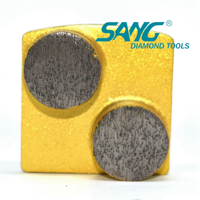 Redi Lock Double Round Segmente 30 Grit Diamond Mahlwerkzeuge für Betonschleifschuhe