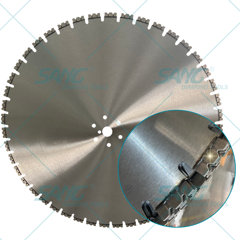 Schnelles Schneiden von 800 mm V -Formsägen -Klinge zum Schneiden von Wandbeton