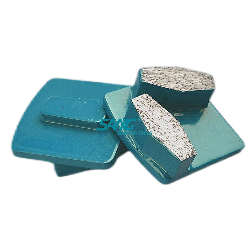 Redi Lock Double Hexagon Segment Diamond Schleifschuhe für Beton