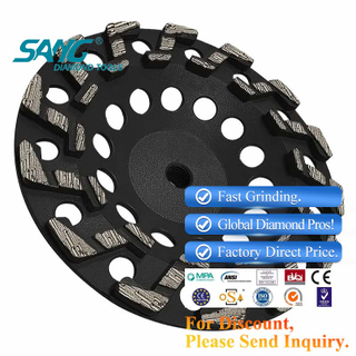 7 Zoll 180 mm s segmentiertes Diamantbecherrad für aggressives Betonschleifen