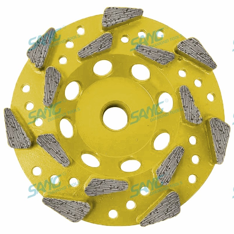 Premium -Gewinde -Diamantbecher -Rad -Premium -Segmente zur Entfernung von Beton -Epoxidmaterialien
