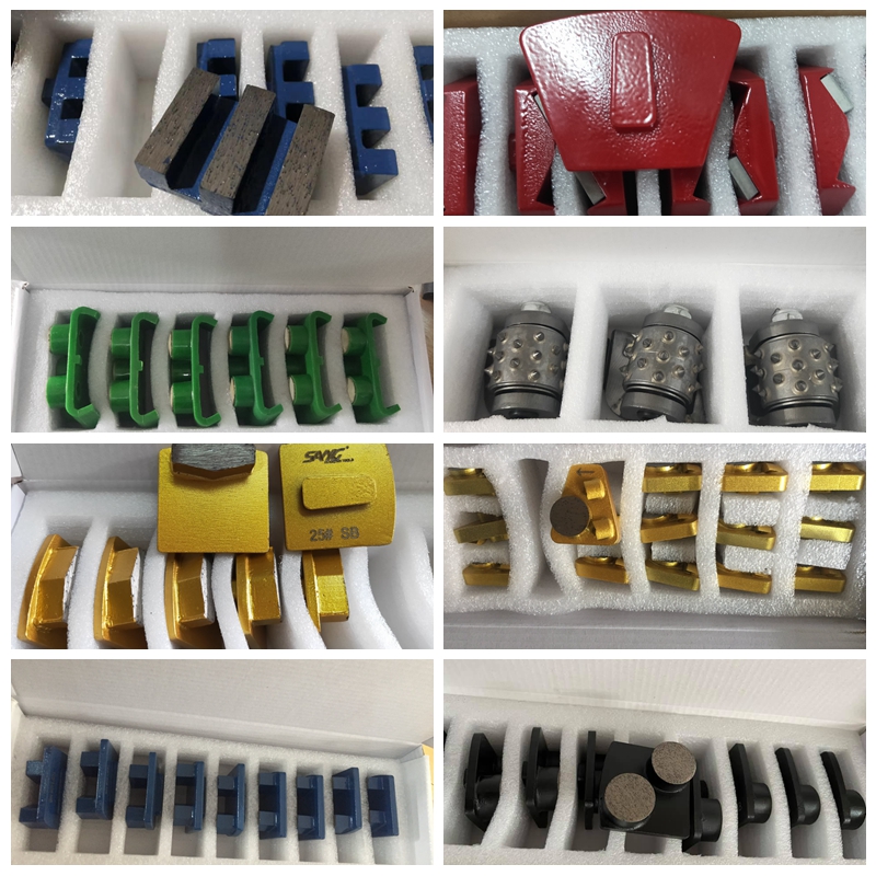 Doppelsegmente Beton Schleifkissen Diamant Redi Lock Schleifplatte