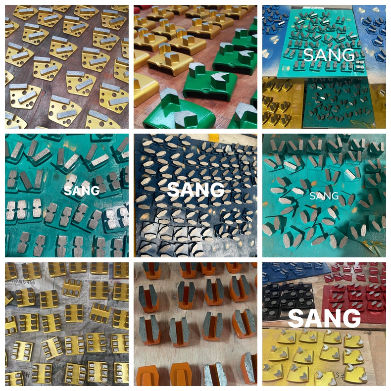 Doppelsegmente Beton Schleifkissen Diamant Redi Lock Schleifplatte